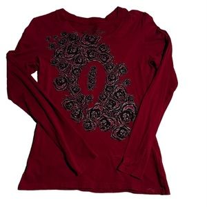 Maroon Rhimestone Top
